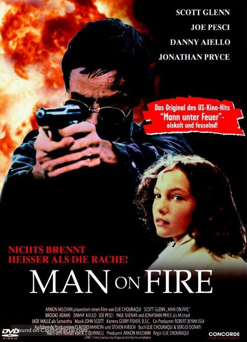 Man on Fire - German DVD movie cover
