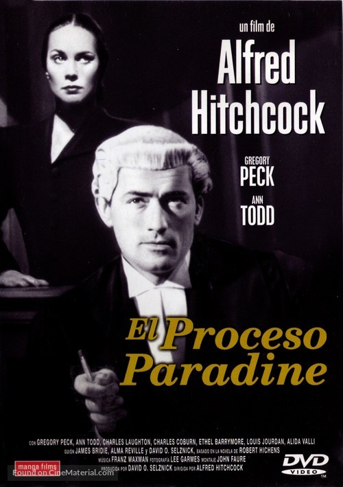 The Paradine Case - Spanish DVD movie cover