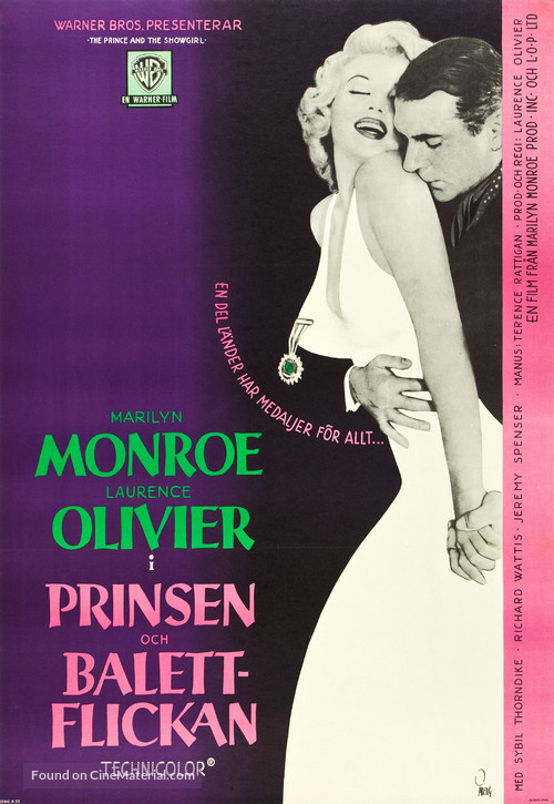 The Prince and the Showgirl - Swedish Movie Poster