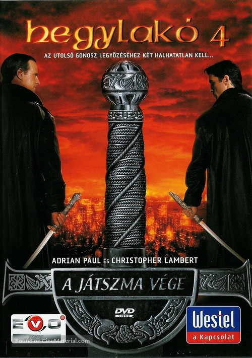 Highlander: Endgame - Hungarian DVD movie cover