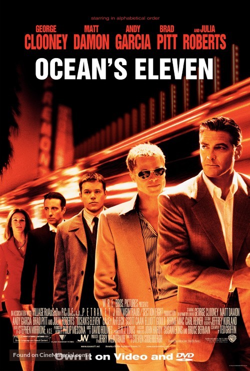 Ocean&#039;s Eleven - Video release movie poster