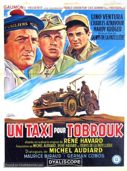 Un taxi pour Tobrouk - Belgian Movie Poster