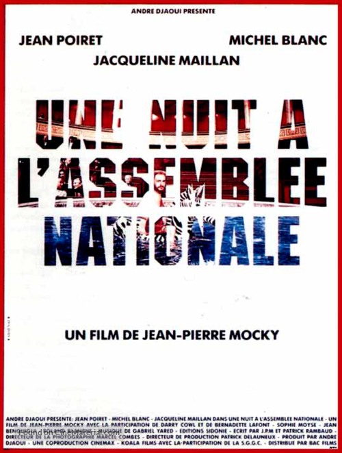 Une nuit &agrave; l&#039;Assembl&eacute;e Nationale - French Movie Poster