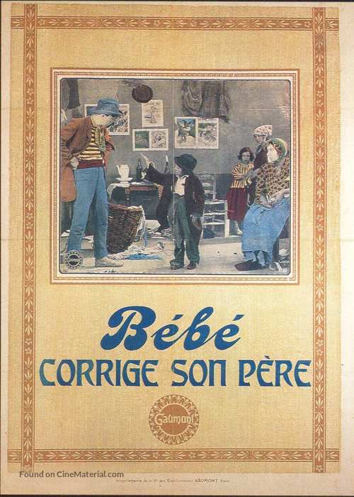 B&eacute;b&eacute; corrige son p&egrave;re - French Movie Poster