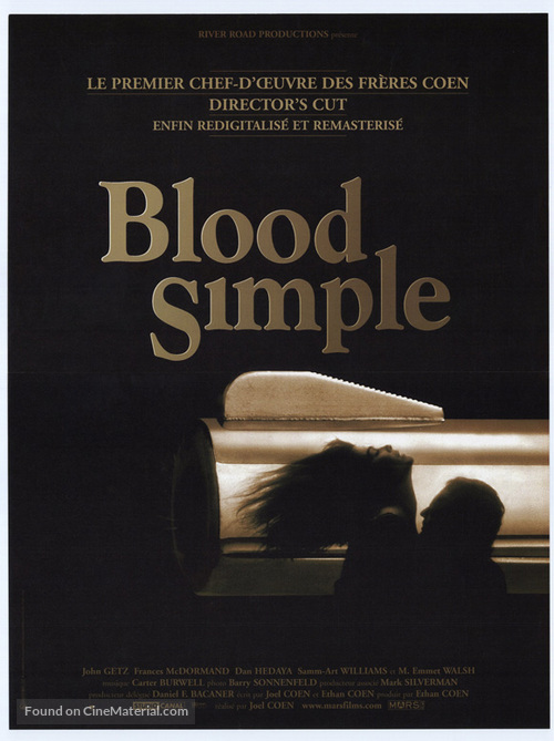 Blood Simple - French Movie Poster