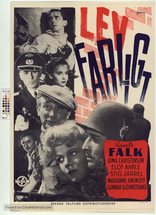 Lev farligt - Swedish Movie Poster