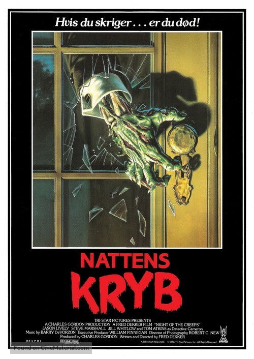 Night of the Creeps - Danish Movie Poster