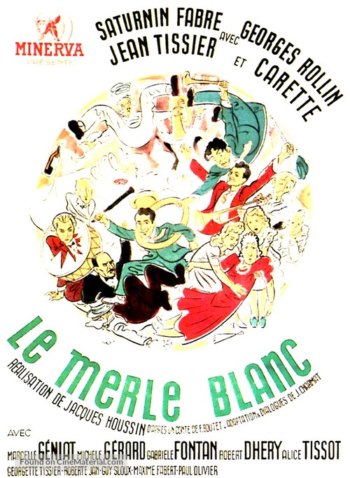 Le merle blanc - French Movie Poster