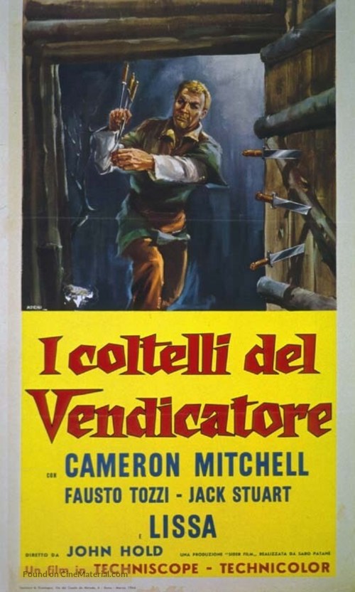 I coltelli del vendicatore - Italian Movie Poster