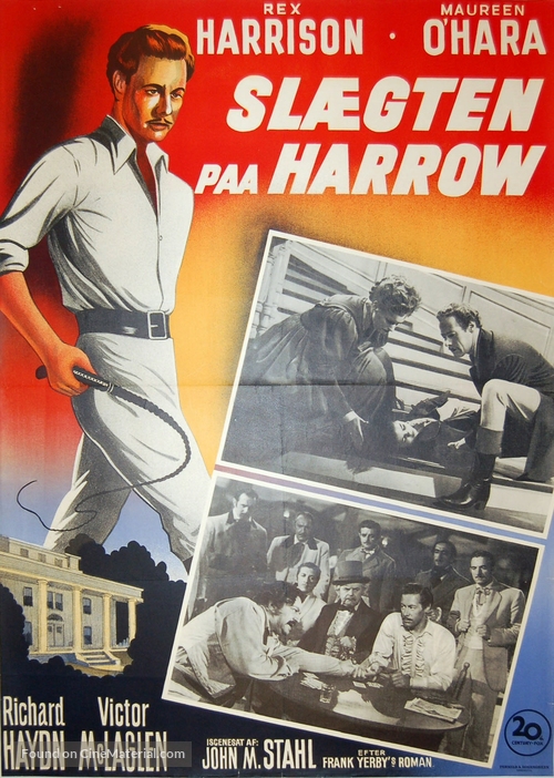 The Foxes of Harrow - Danish Movie Poster