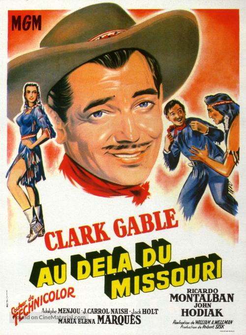 Across the Wide Missouri - French Movie Poster
