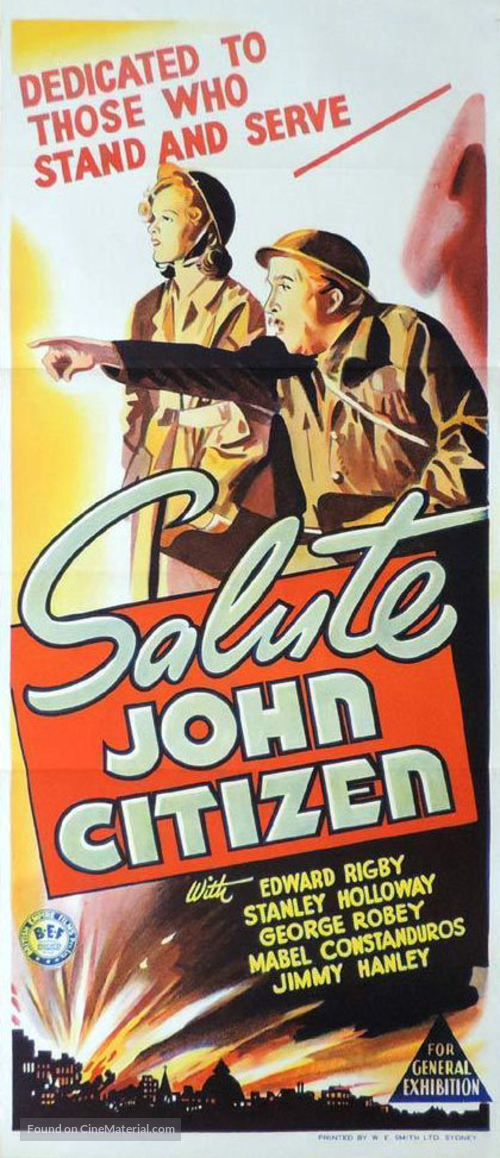 Salute John Citizen - Australian Movie Poster