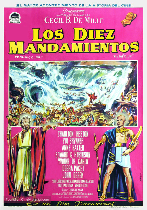 The Ten Commandments - Spanish Movie Poster