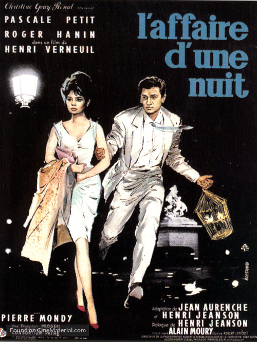 Affaire d&#039;une nuit, L&#039; - French Movie Poster