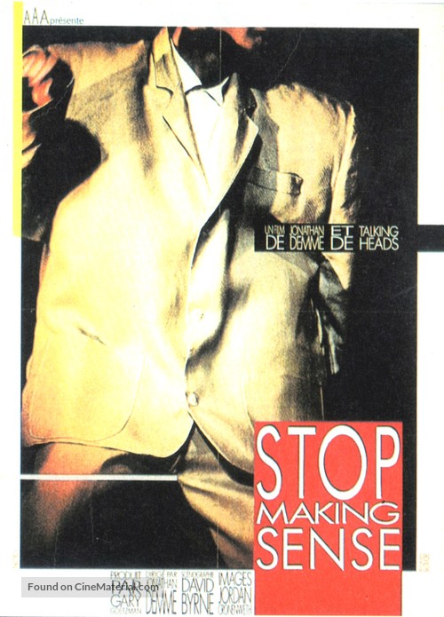 Stop Making Sense - French Movie Poster
