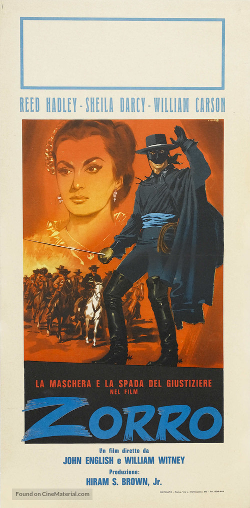 Zorro&#039;s Fighting Legion - Italian Re-release movie poster