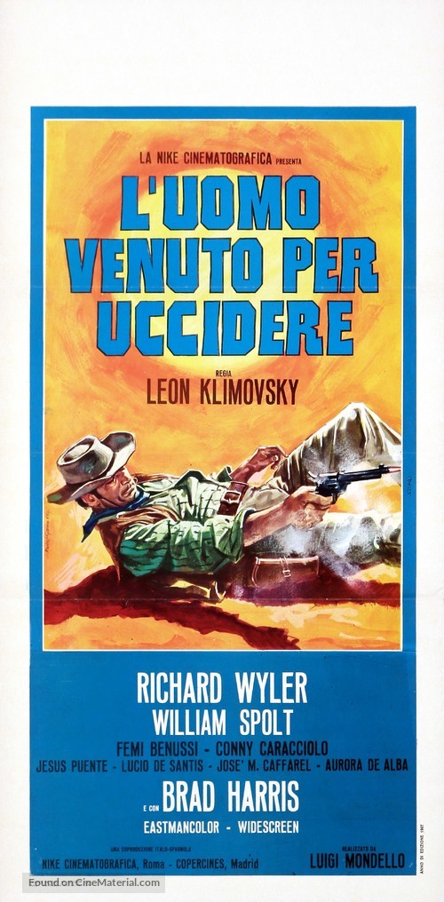 Hombre vino a matar, Un - Italian Movie Poster