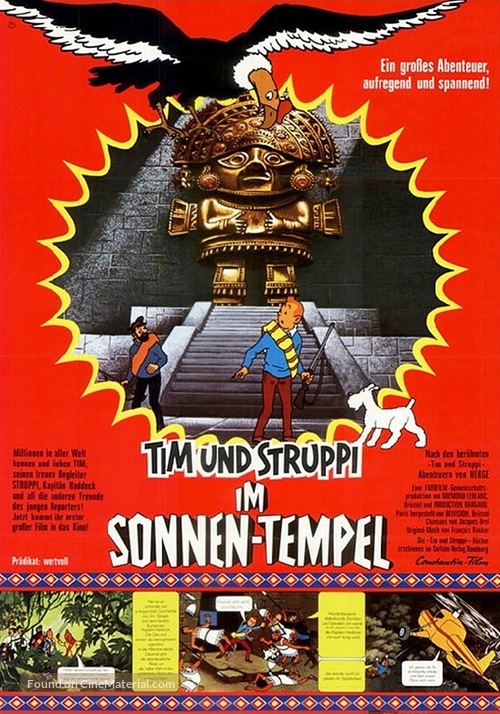 Tintin et le temple du soleil - German Movie Poster