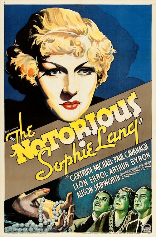 The Notorious Sophie Lang - Movie Poster