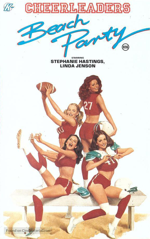 Cheerleaders&#039; Beach Party - Finnish VHS movie cover