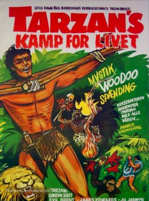 Tarzan&#039;s Fight for Life - Norwegian Movie Poster