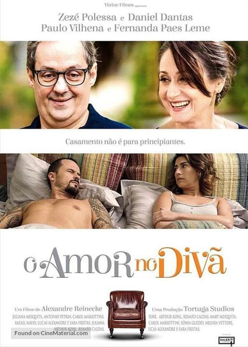 O Amor no Div&atilde; - Brazilian Movie Poster