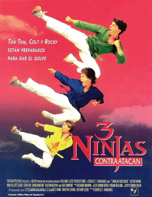 3 Ninjas Kick Back - Spanish Movie Poster