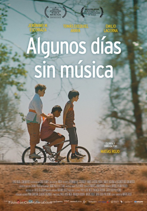 Algunos d&iacute;as sin m&uacute;sica - Argentinian Movie Poster