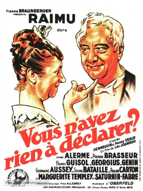 Vous n&#039;avez rien &agrave; d&eacute;clarer? - French Movie Poster