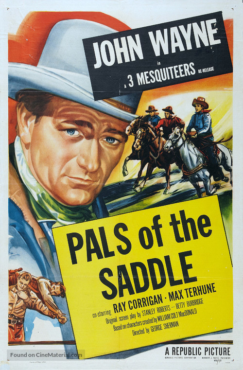 Pals of the Saddle - Re-release movie poster