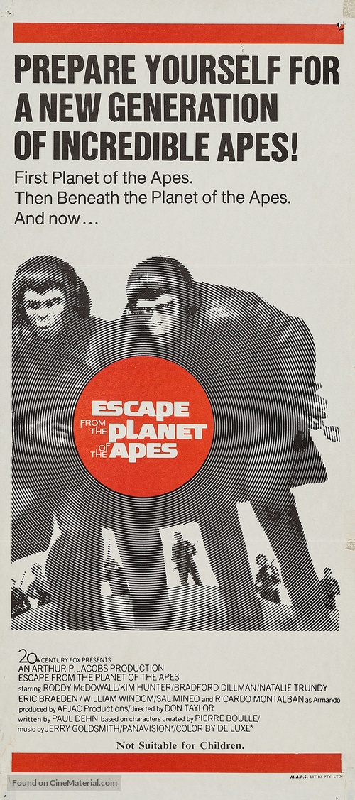 Escape from the Planet of the Apes - Australian Movie Poster