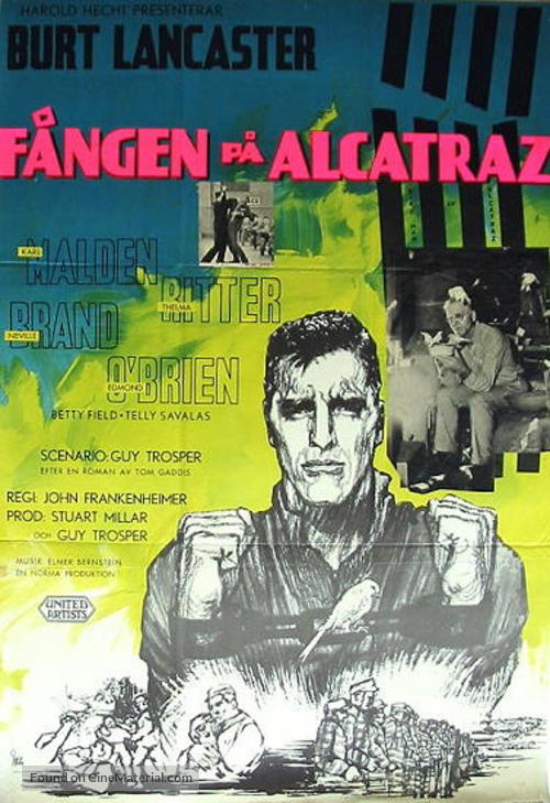 Birdman of Alcatraz - Swedish Movie Poster