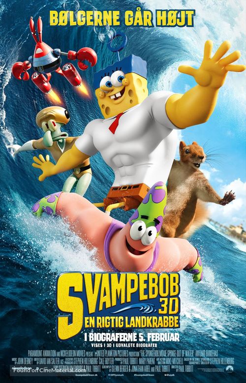 The SpongeBob Movie: Sponge Out of Water - Danish Movie Poster