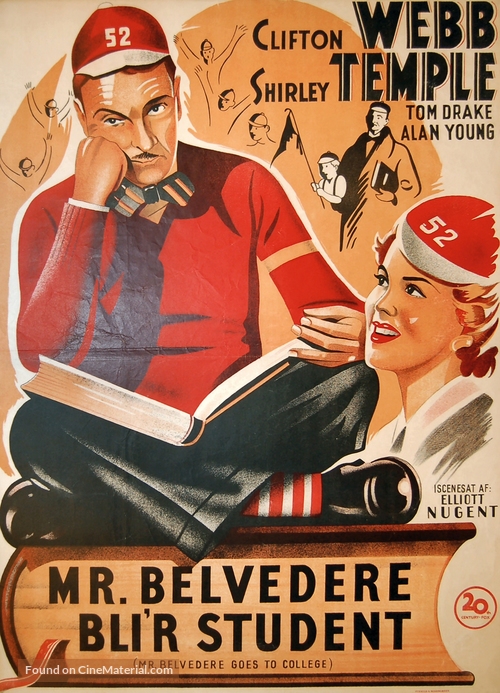 Mr. Belvedere Goes to College - Danish Movie Poster