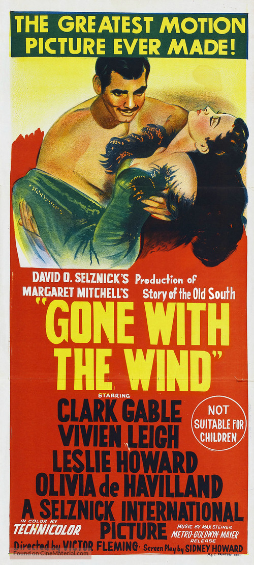 Gone with the Wind - Australian Movie Poster