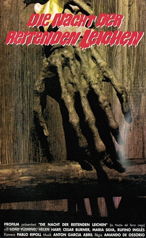 La noche del terror ciego - German VHS movie cover