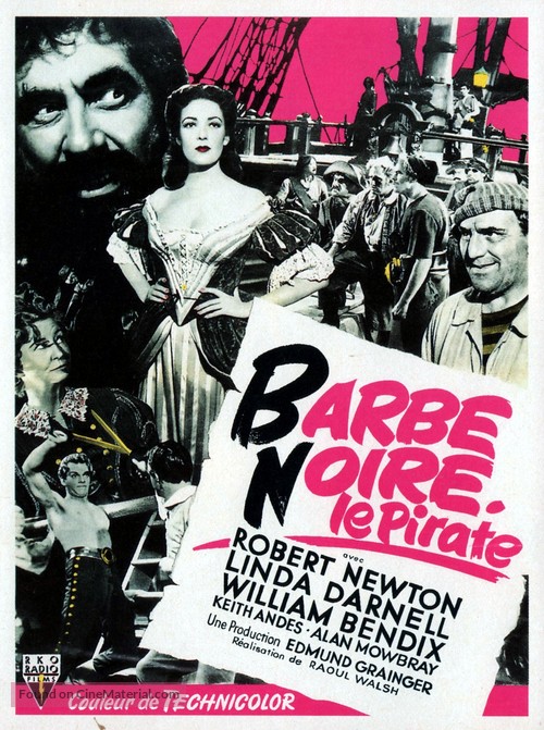 Blackbeard, the Pirate - French Movie Poster