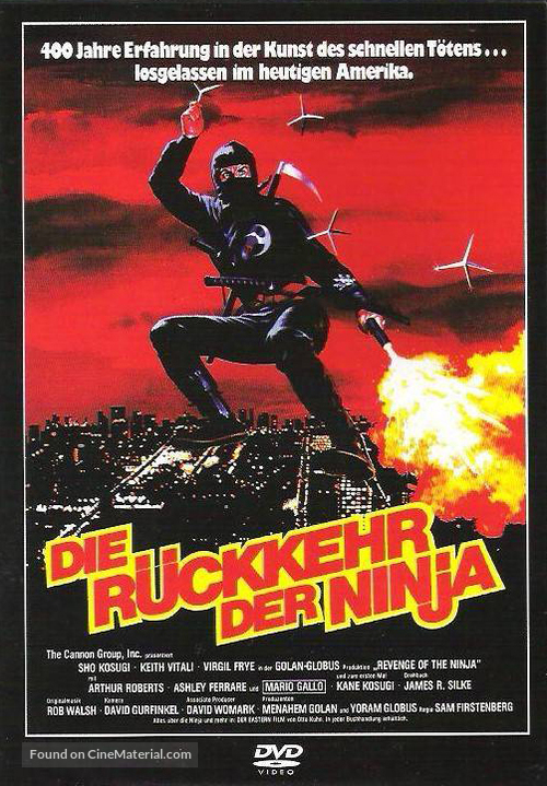 Revenge Of The Ninja - German DVD movie cover