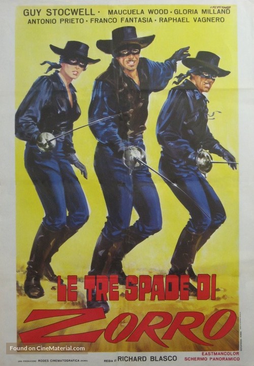 Le tre spade di Zorro - Italian Movie Poster