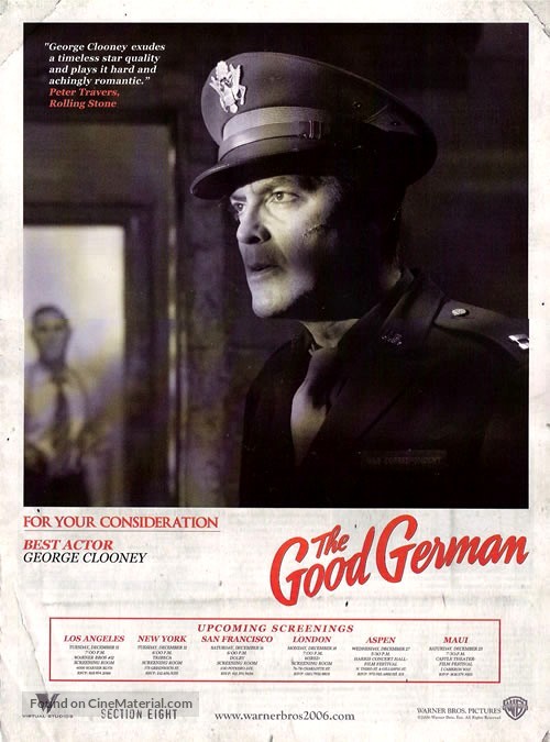 The Good German - For your consideration movie poster