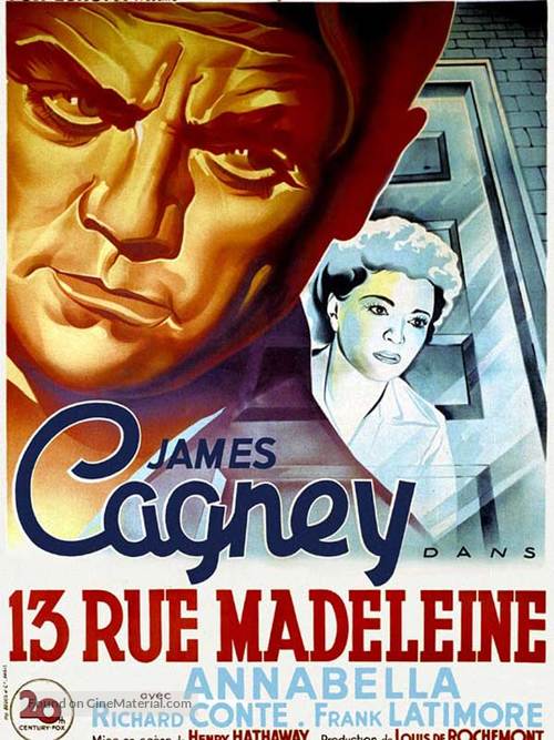 13 Rue Madeleine - French Movie Poster