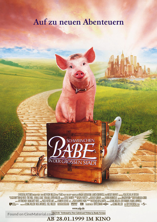 Babe: Pig in the City - German Movie Poster