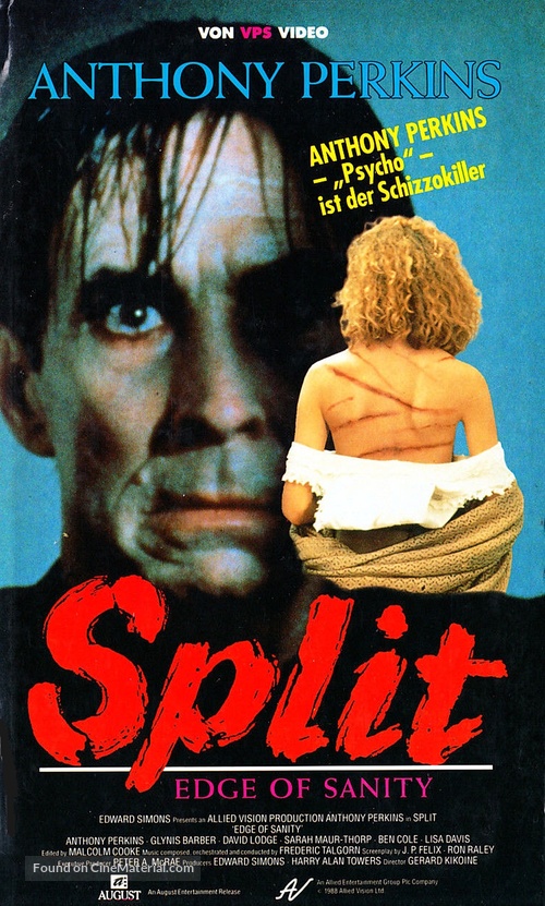 Edge of Sanity - German VHS movie cover