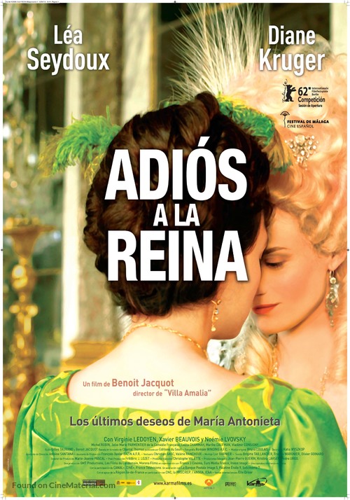 Les adieux &agrave; la reine - Spanish Movie Poster