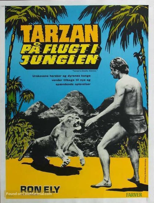 Tarzan&#039;s Deadly Silence - Danish Movie Poster