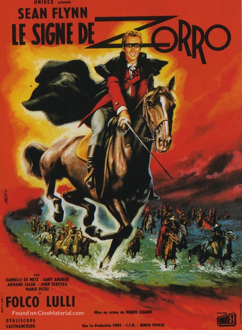 Il segno di Zorro - French Movie Poster