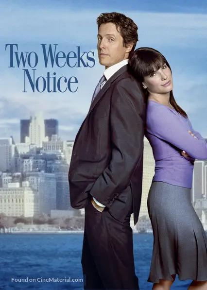 Two Weeks Notice 2002 Movie Poster Two weeks notice 2002 movie poster