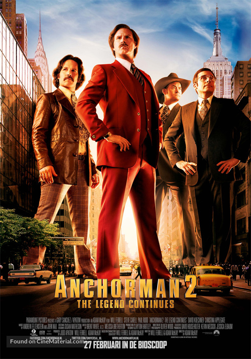 Anchorman 2: The Legend Continues - Dutch Movie Poster