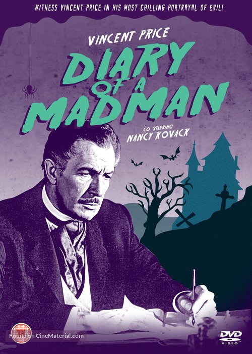 Diary of a Madman - British DVD movie cover