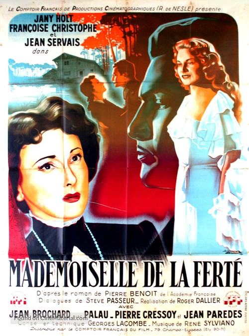 Mademoiselle de la Fert&eacute; - French Movie Poster